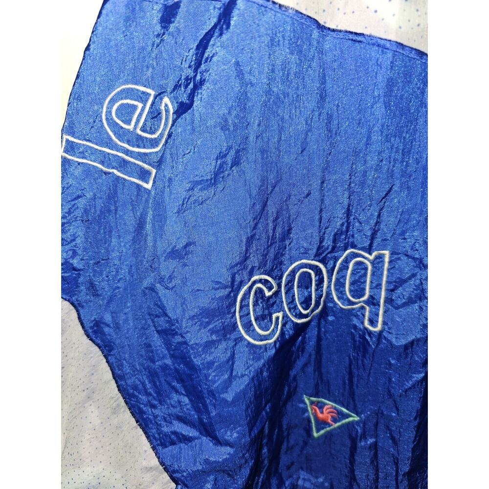 Track Jacket Vintage 1980 Le Coq Sportif Women Size M Full Zip, Satin View 5